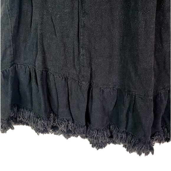 Umgee Babydoll Linen Blend Tunic Peasant Boho Ruffle Short Sleeve Fringed Sz XL - Picture 8 of 11